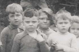 Enlarged extract from Pam Brogan photo of Kingsholm infants c1940s