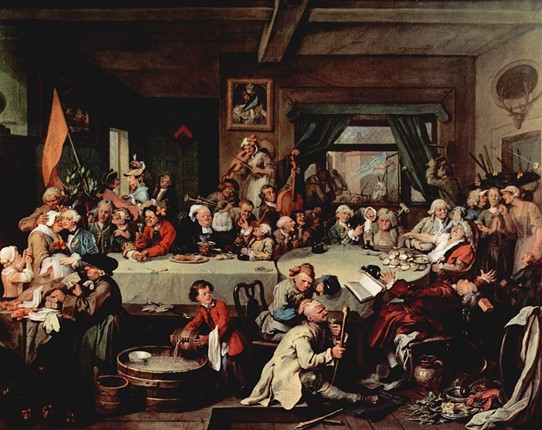 Copy of William Hogarth’s An Election Entertainment painting